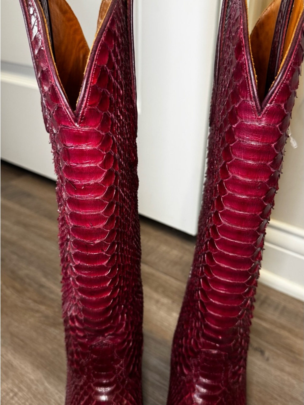 Ariat Sterling Emery StretchFit Western Spicy Red Python Boots - Picture 5 of 16